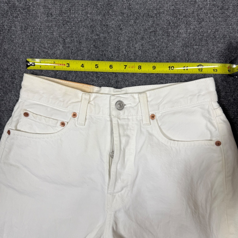 THE FEEL STUDIO THE WHITE BESSETTE SHORT Size 26 Button Fly White Denim 0293 - Picture 5 of 11